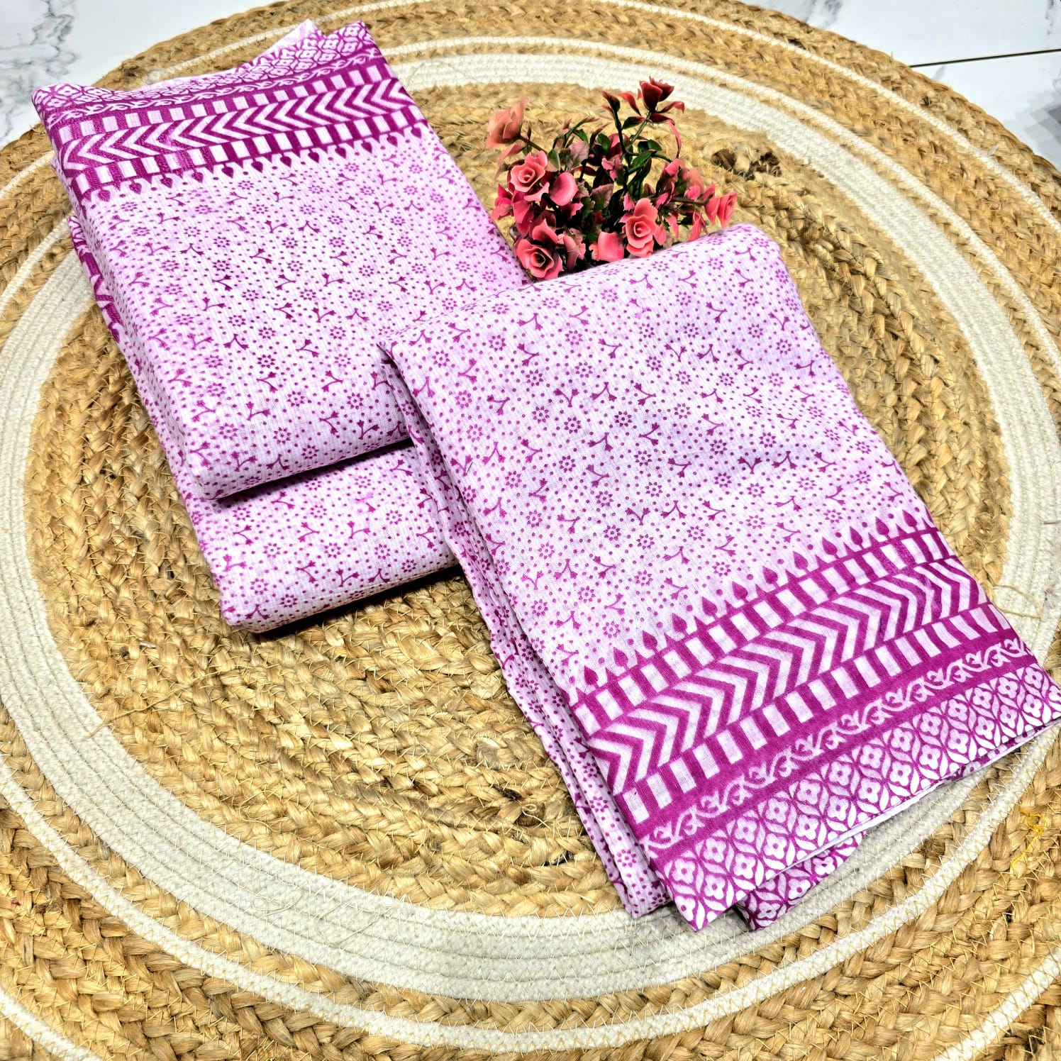 Premium Handloom Printed Cotton Saree