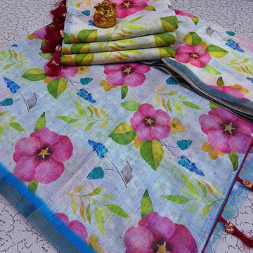 Trending Linen Offer Sarees