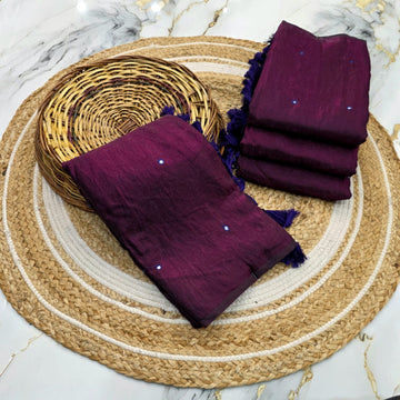 Space Silk Mirror Work Saree