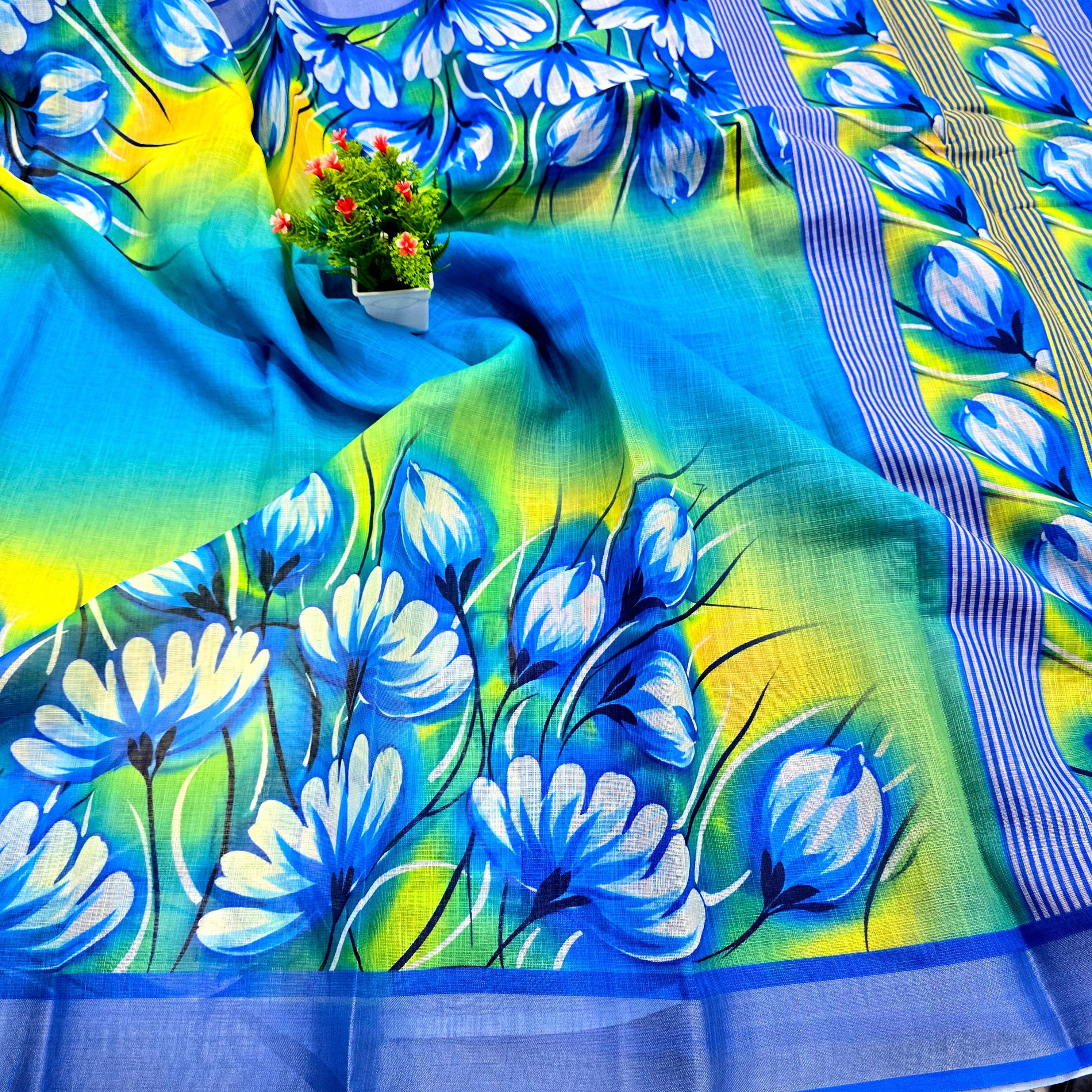 Cotton Linen Saree