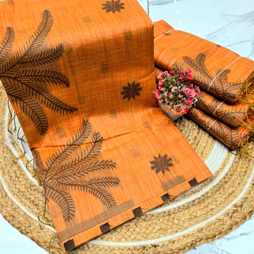 Leaf Design Cotton Saree