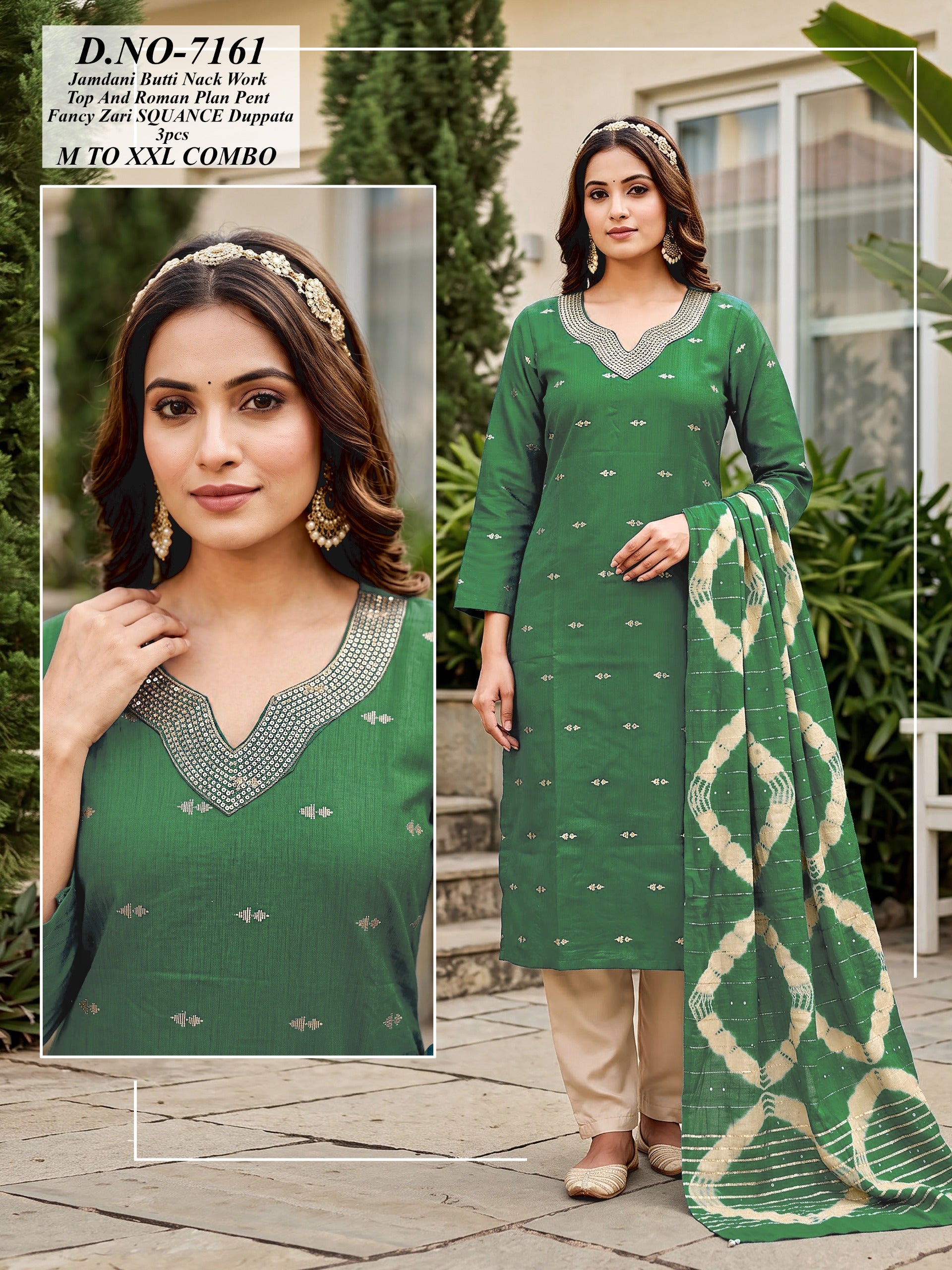 Jamdani 3-Pcs Kurti Set