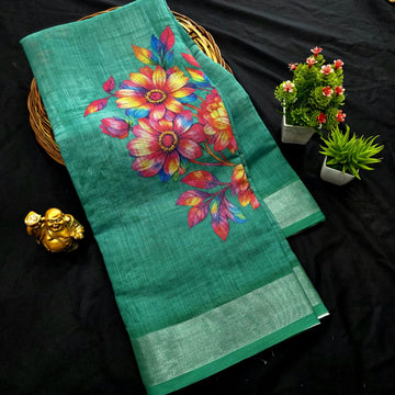 Soft Linen Cotton Saree