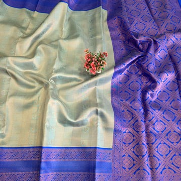 Zari Woven Contrast Border Silk Saree