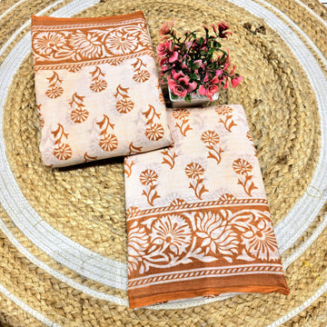 Premium Handloom Printed Cotton Saree