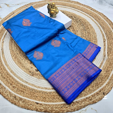 Traditional Soft Silk Zari Border Saree