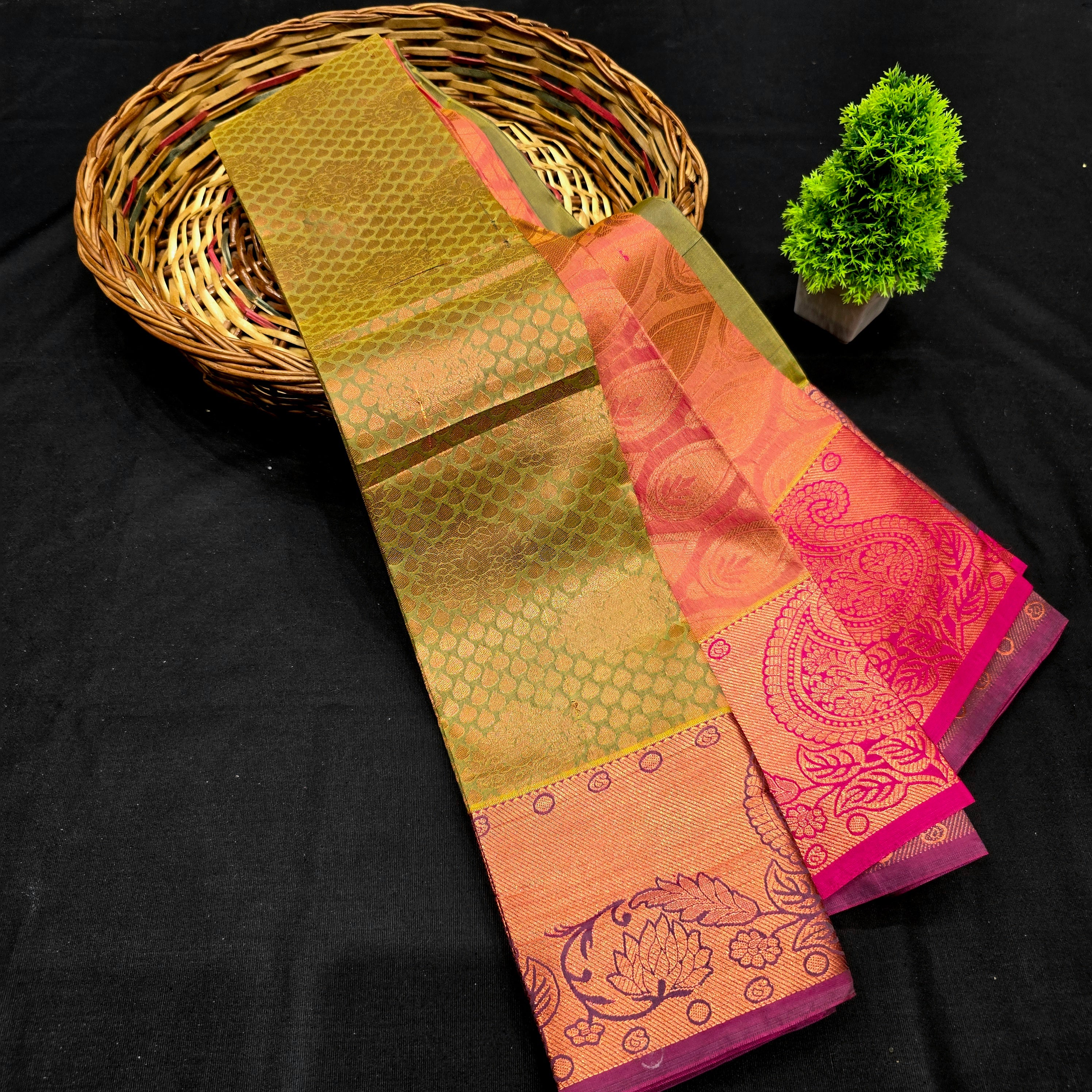 All Self Bridal Saree ( Without Stone )