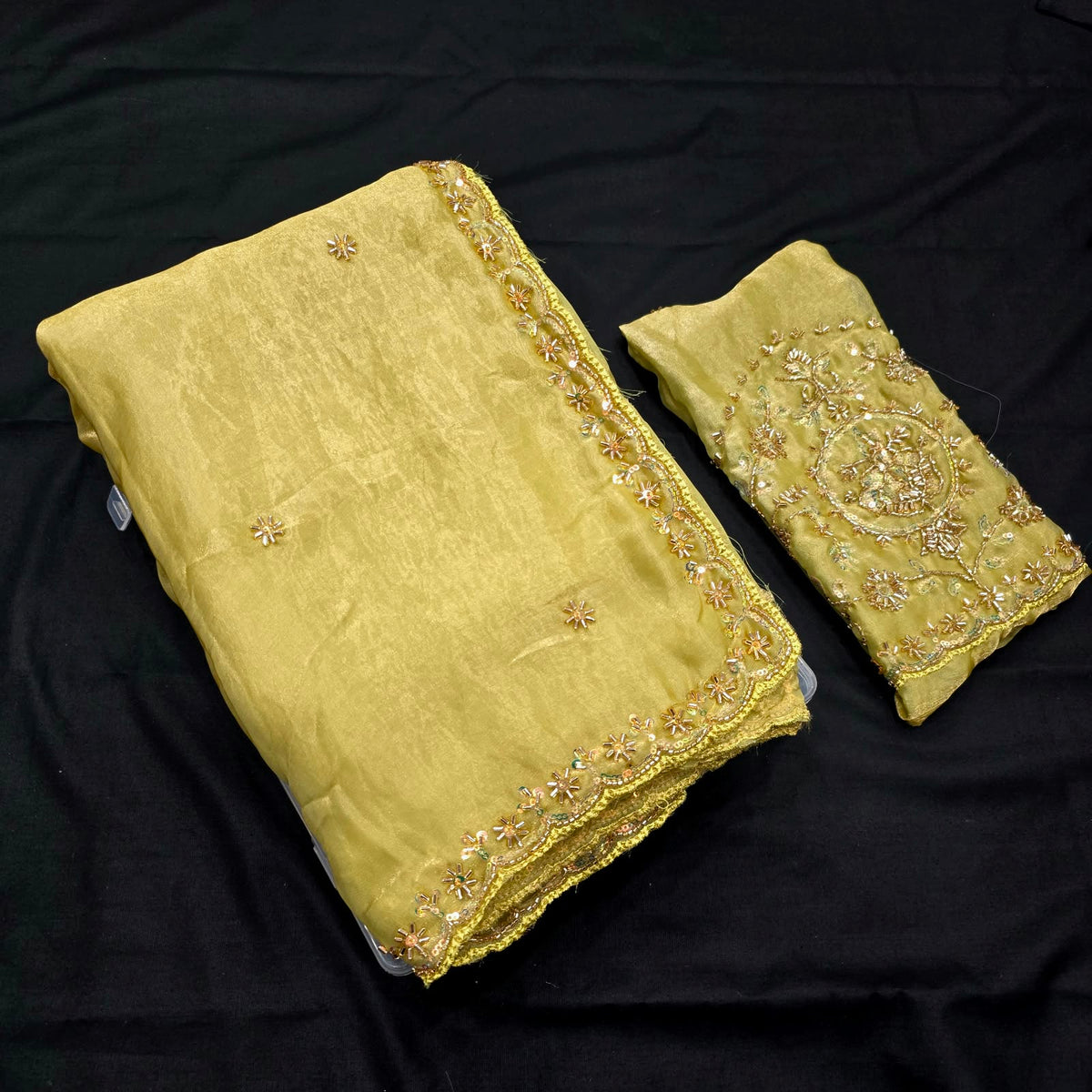 Diwali Special Party Wear Embroidered Organza Saree