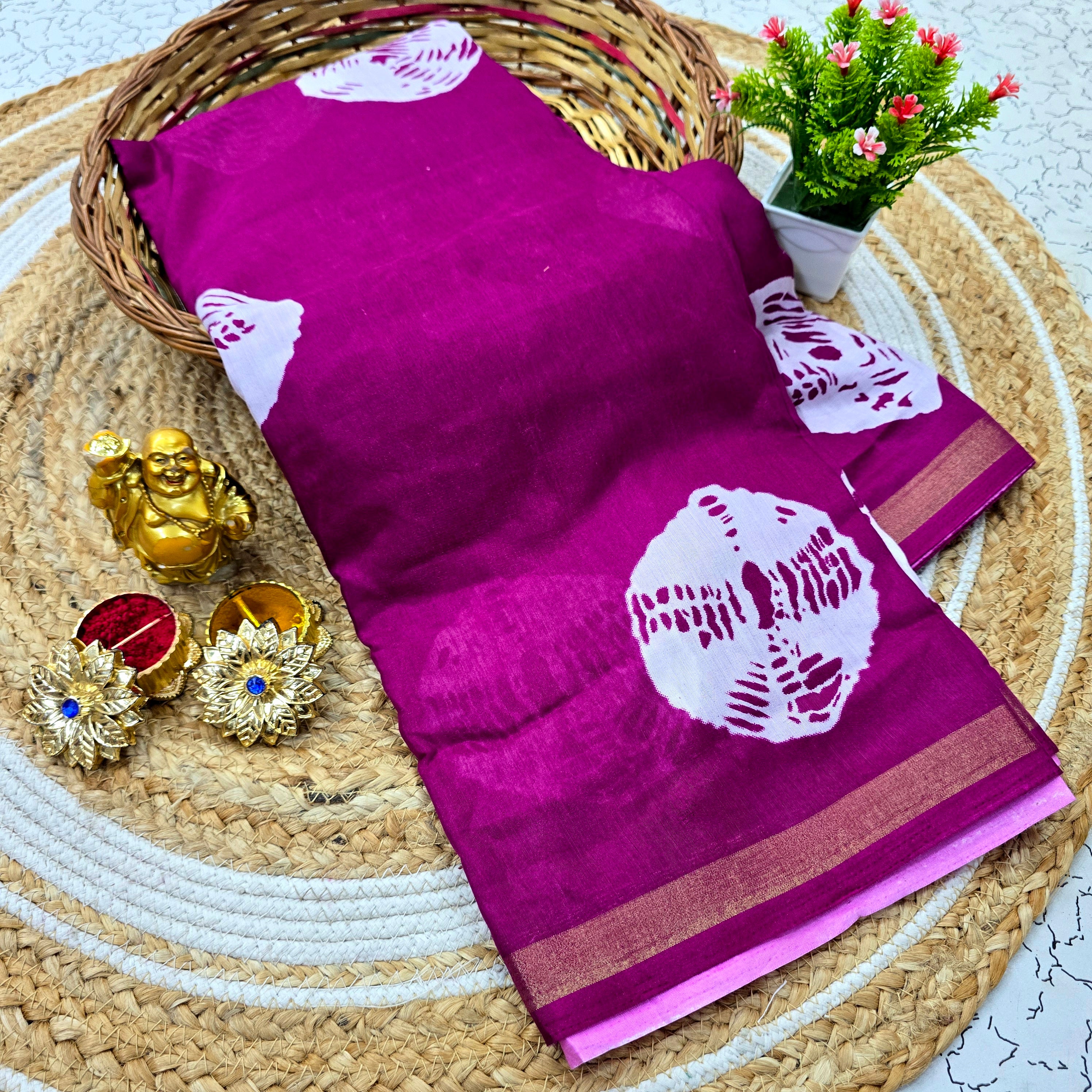 Malmal Cotton Saree