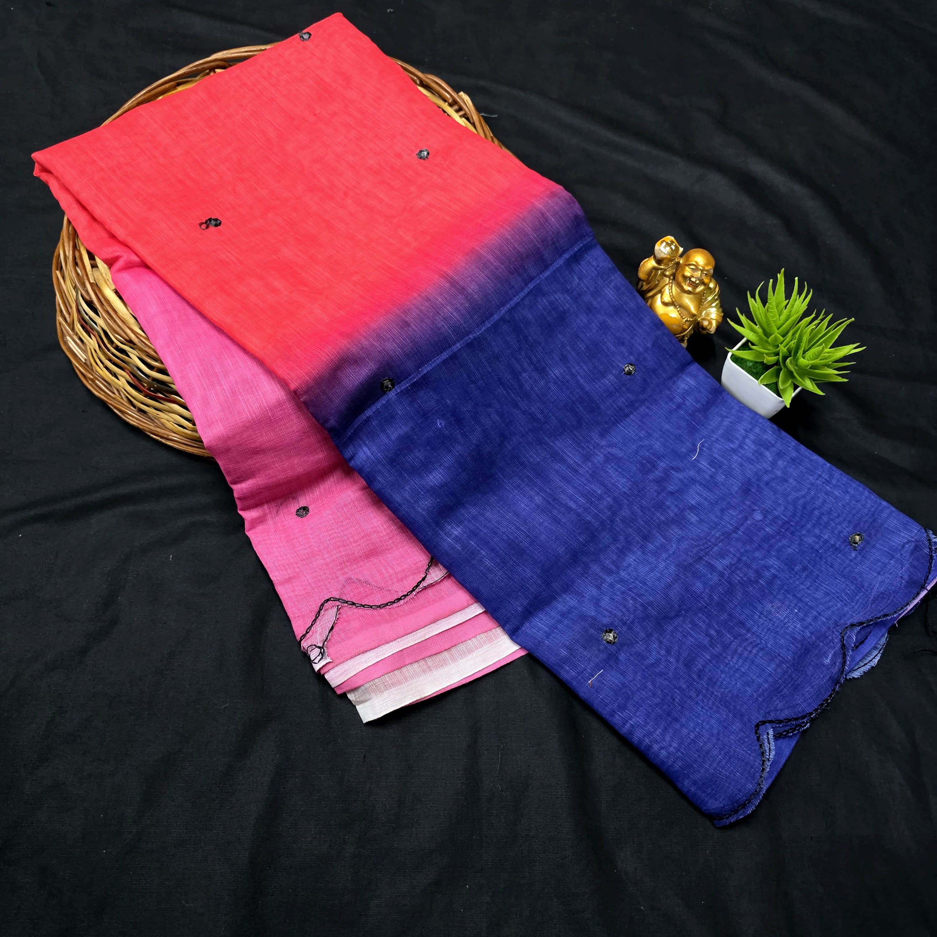 Trendy Mirror Work Saree