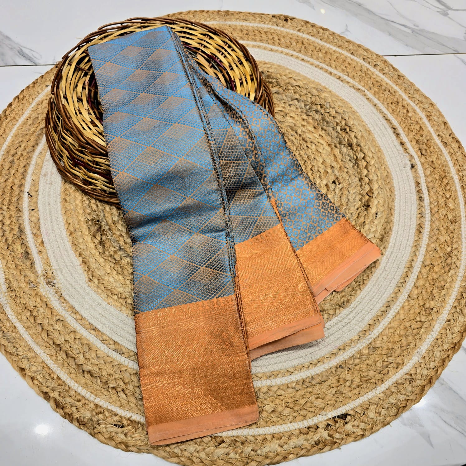 Offer Jacquard Silk Saree ( Same colour only dispatch )
