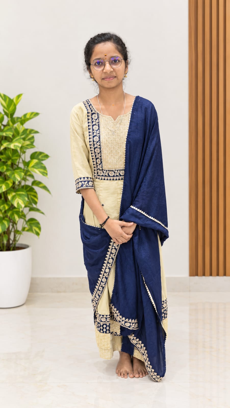Embroidered Anarkali Kurti Set