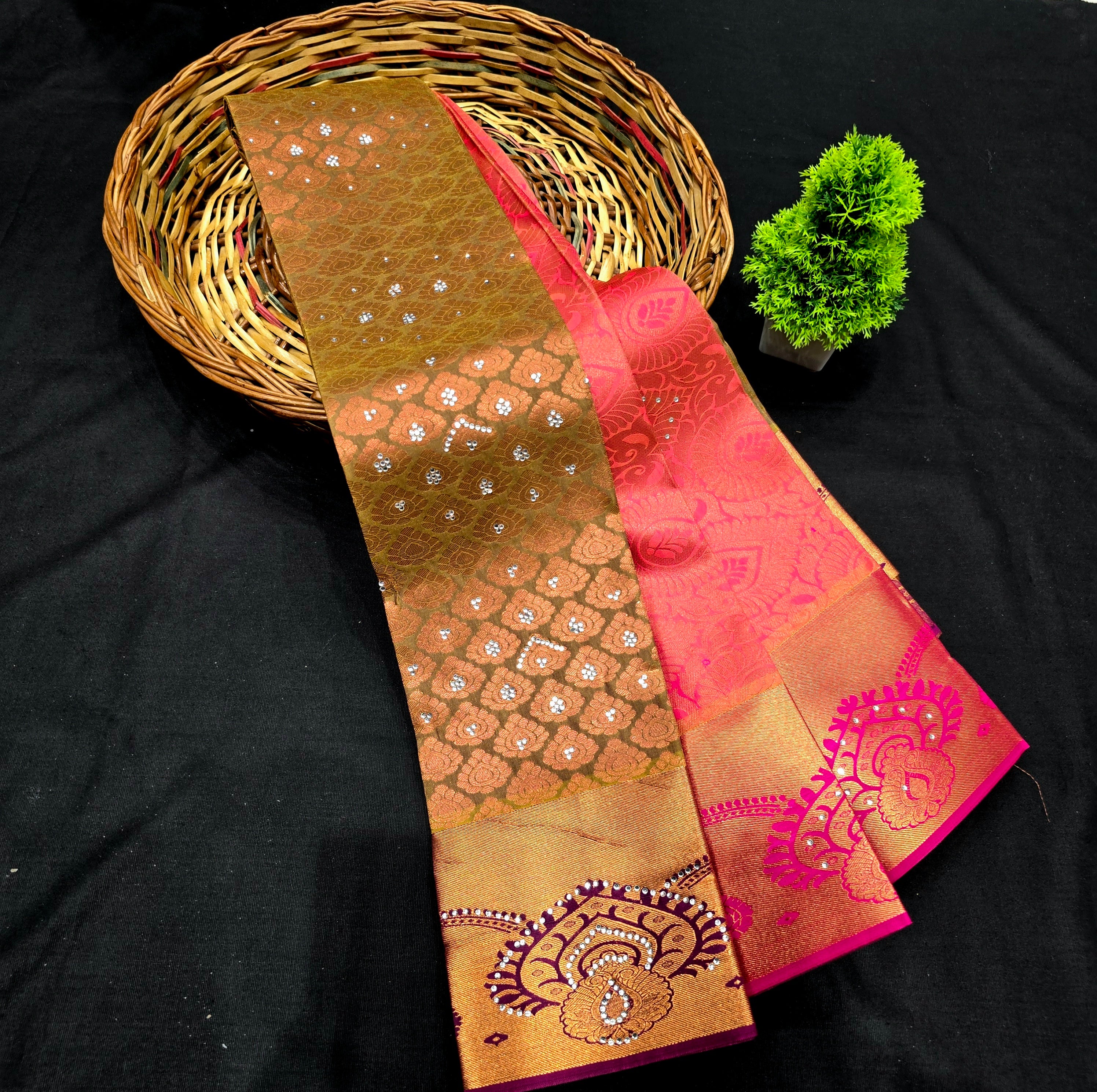 All Self Bridal Saree