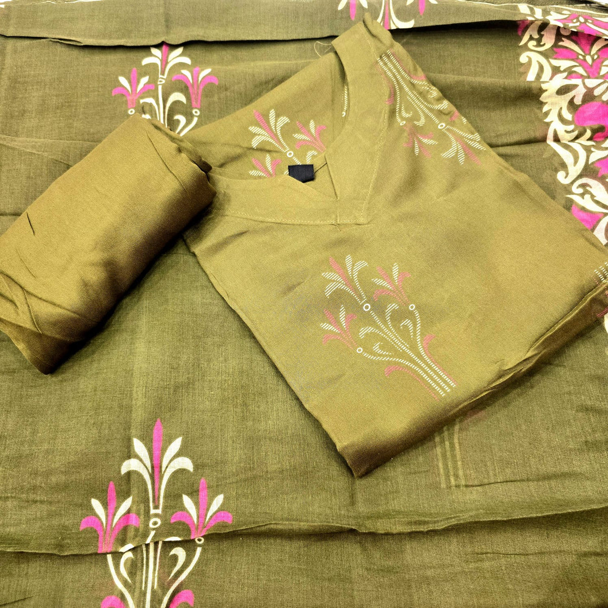 Printed Floral Kurti Set