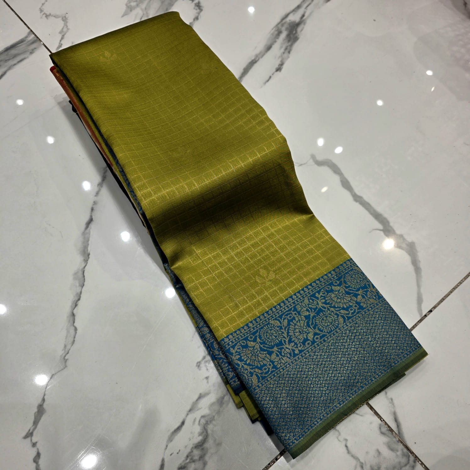 Checked Soft Silk Saree
