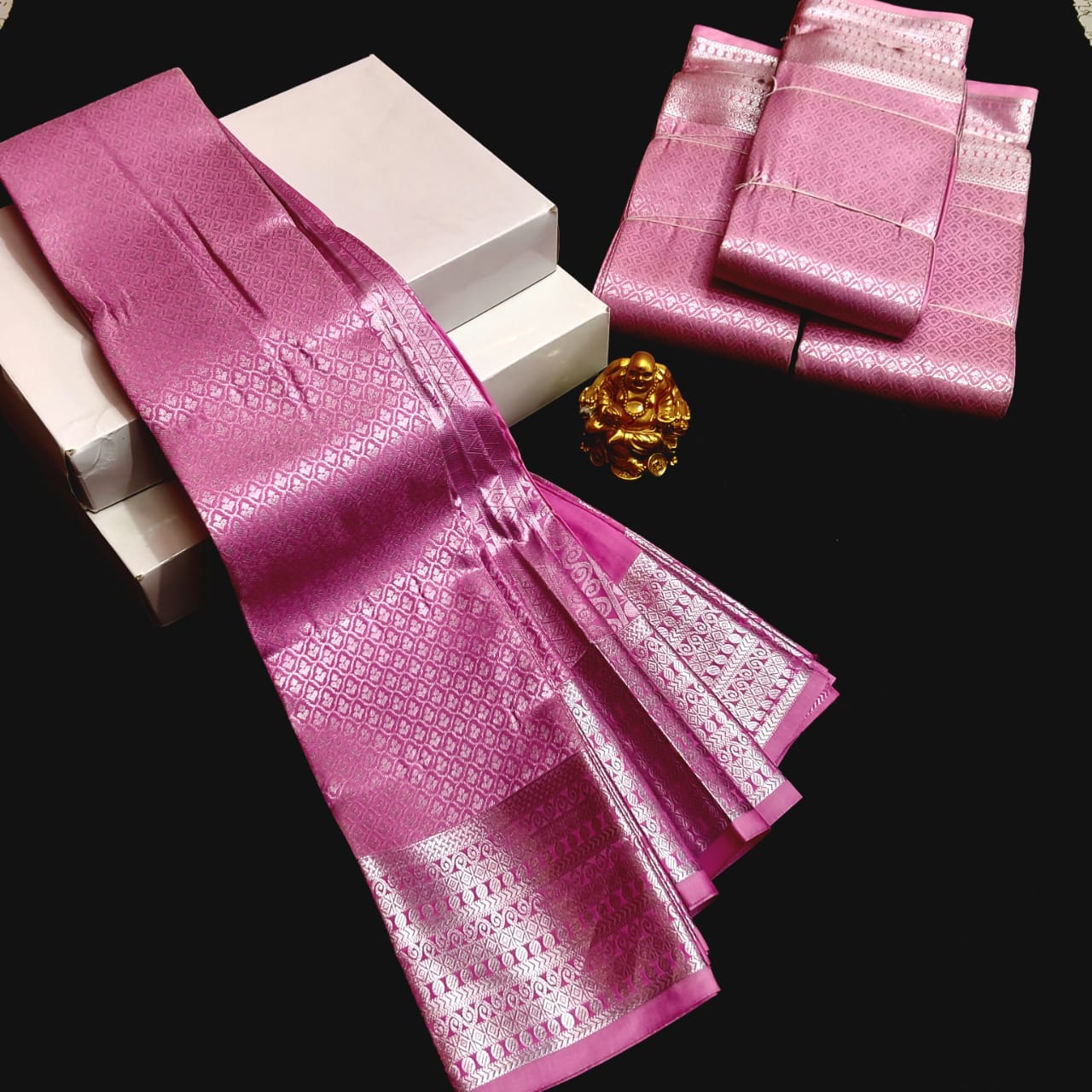 Silver All Self Sarees