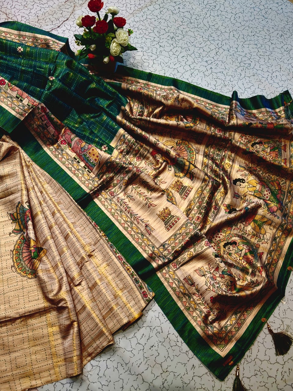 Bridal Fancy Soft Kalamkari Saree