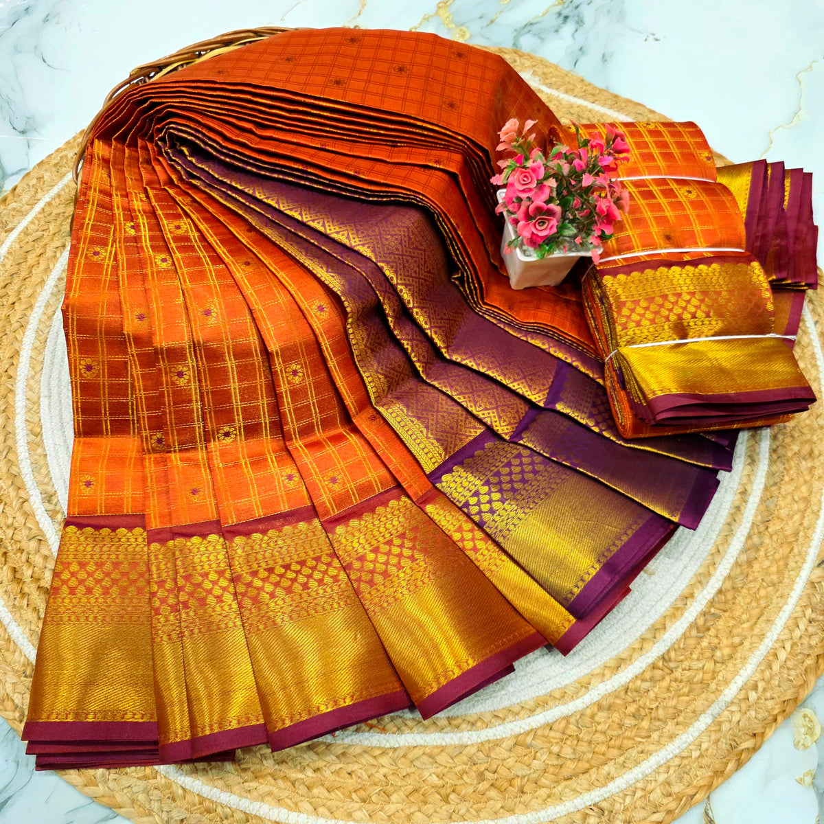 Traditional Checkered Zari