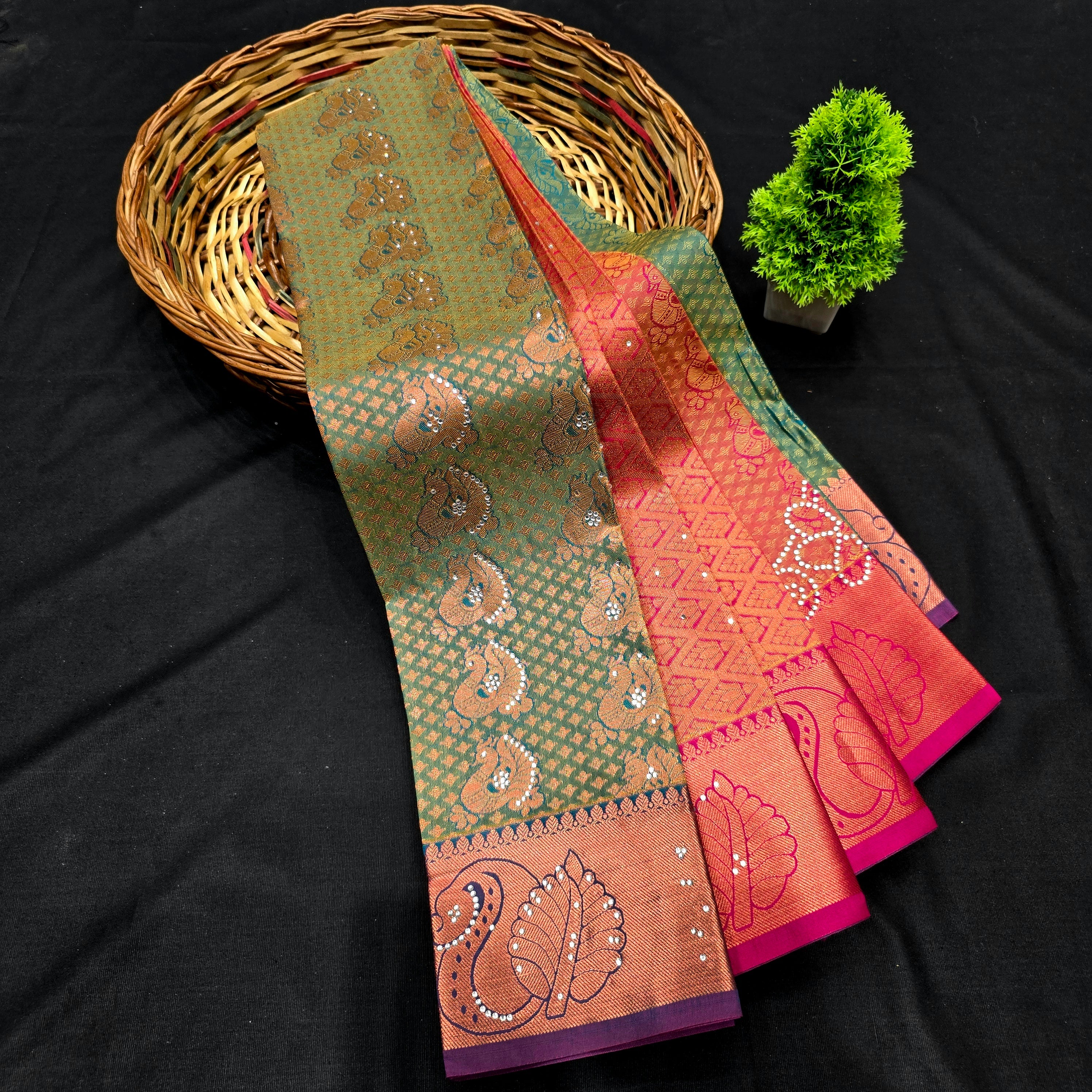 All Self Bridal Saree