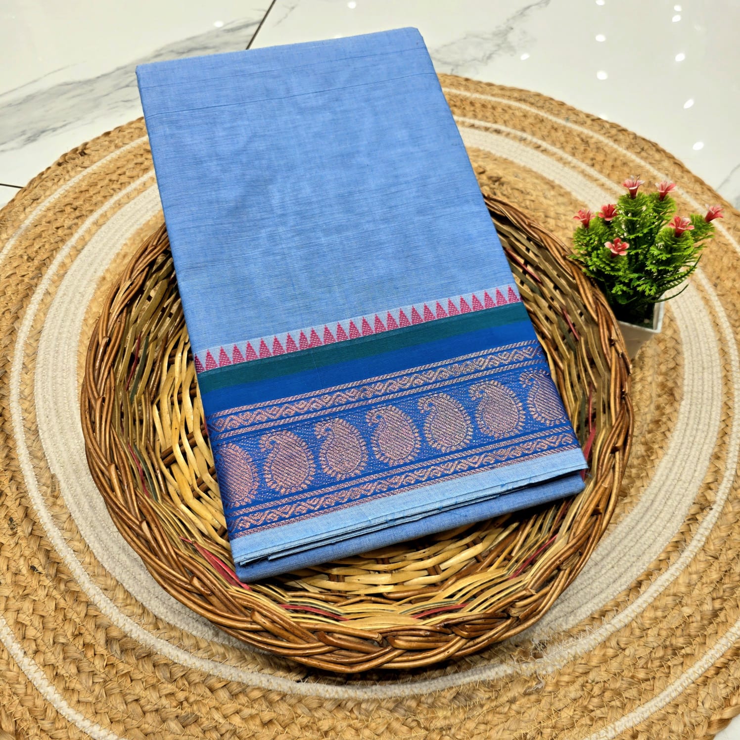 Traditional Chettinad Cotton Saree ( without blouse )