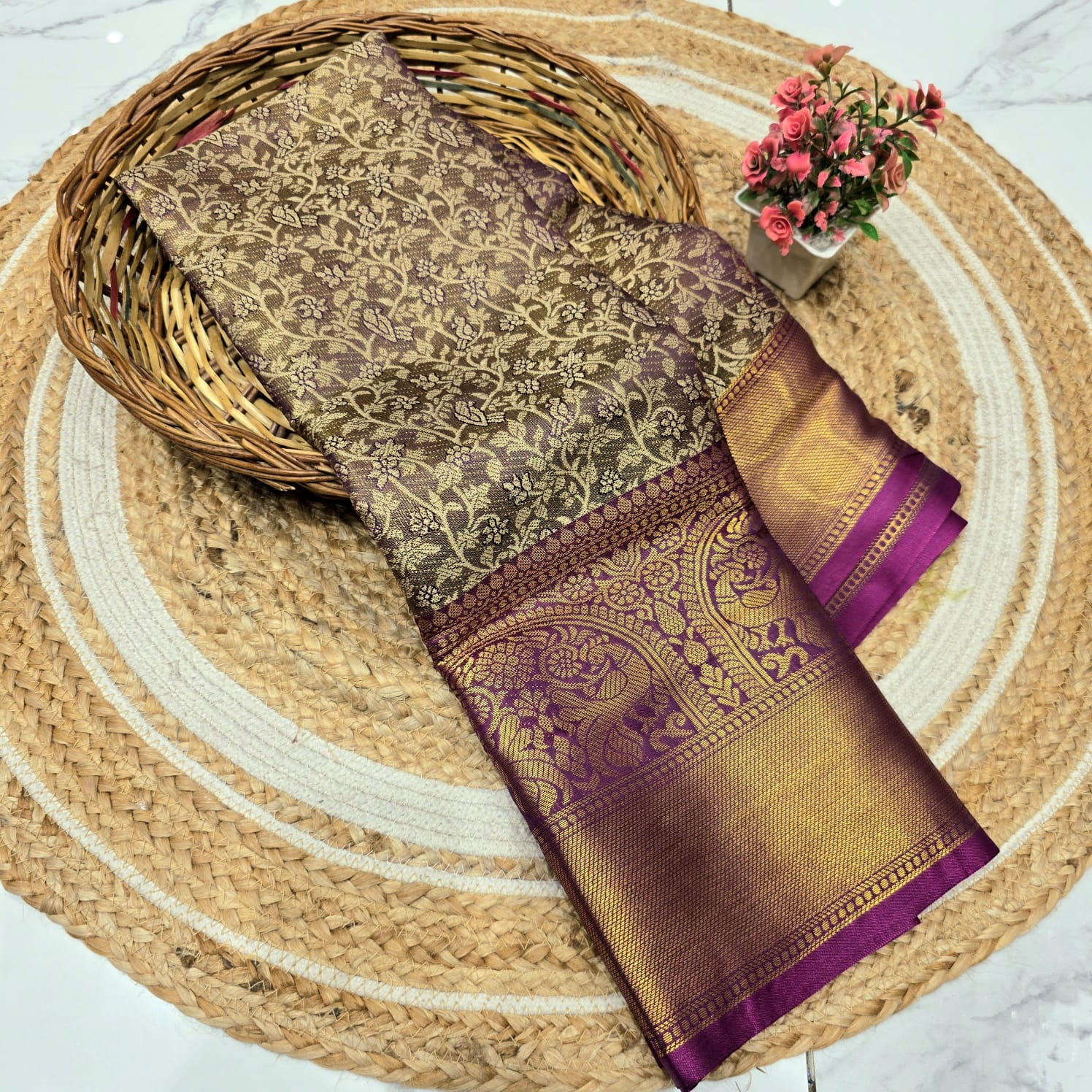 One Gram Gold Saree