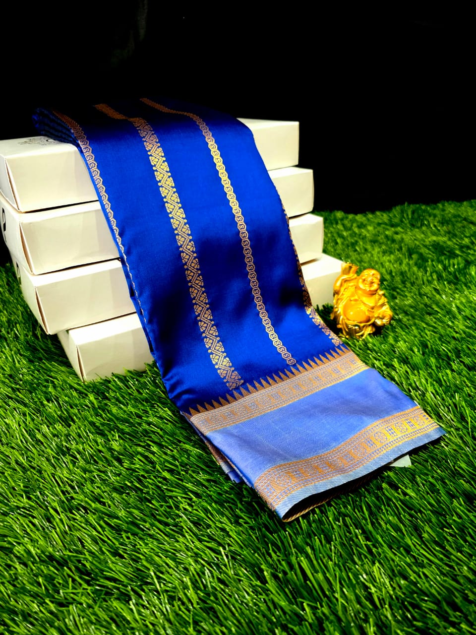 Own Production Traditional Silk Saree – Blue