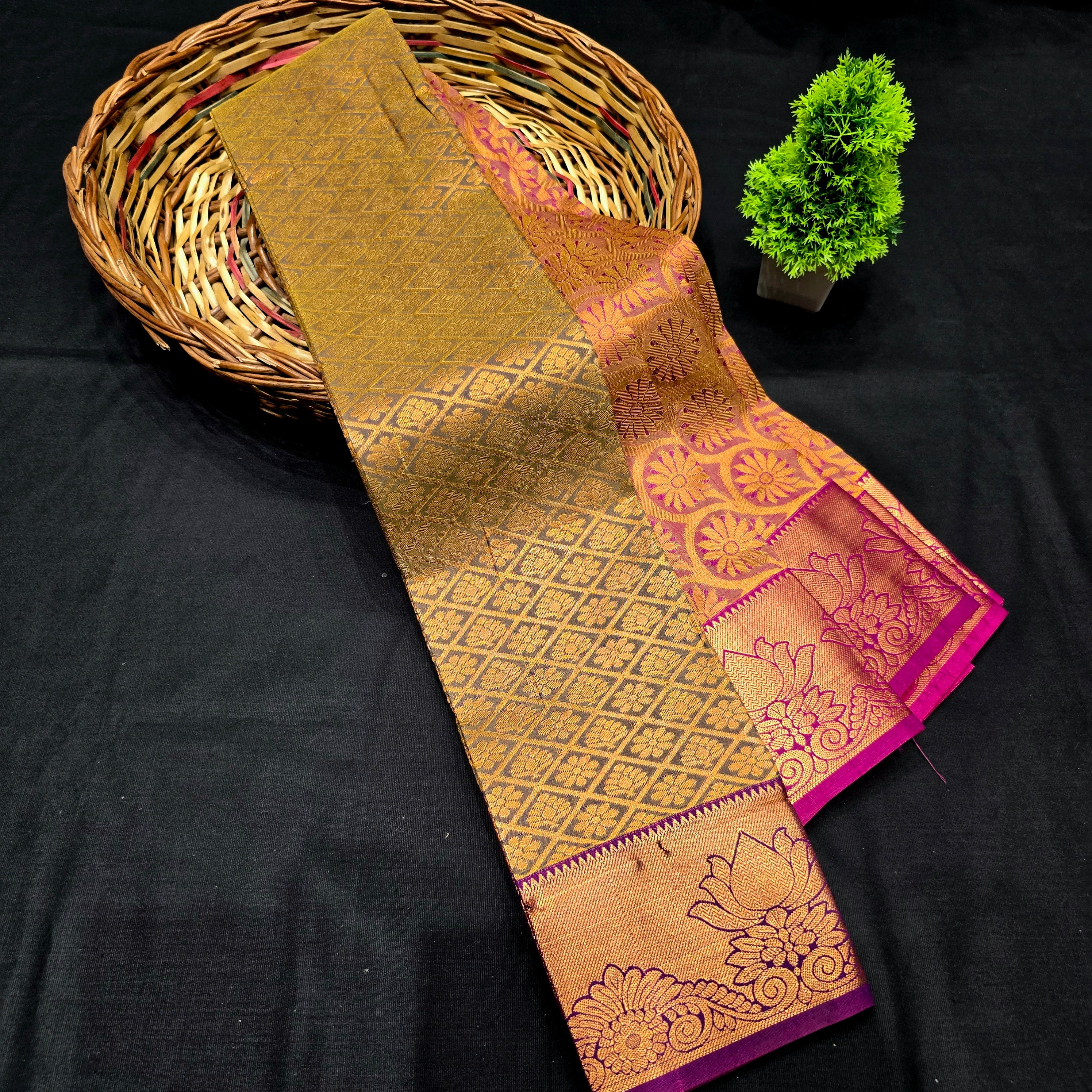 All Self Bridal Saree ( without Stone )