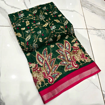 Premium Kalamkari Silk Saree