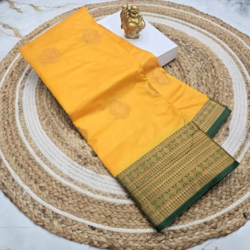Traditional Soft Silk Zari Border Saree