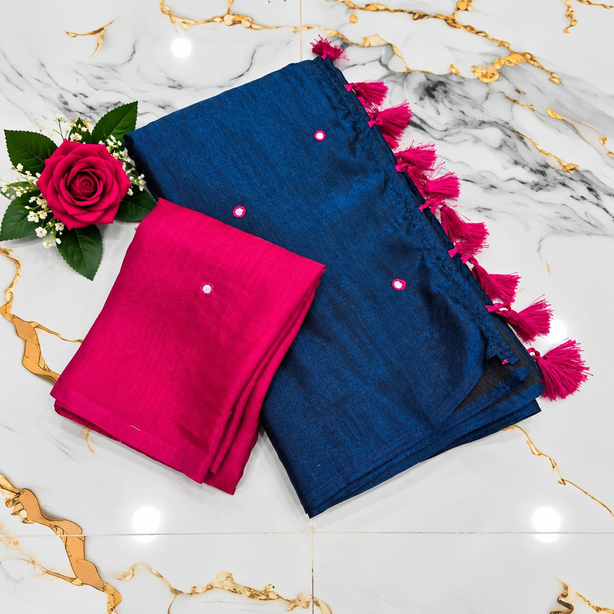 Trending Online Mirror Silk Saree