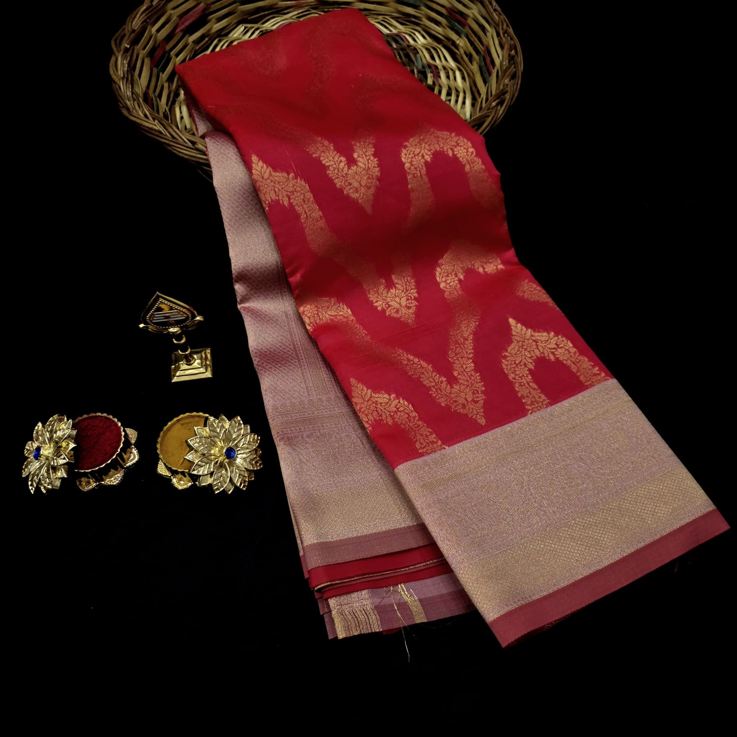 Barbie pink Soft Silk saree