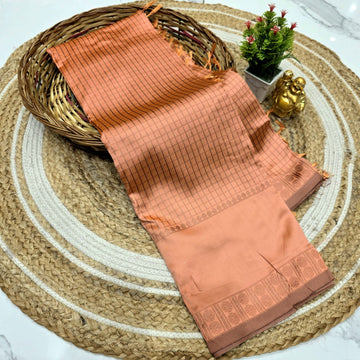 Elegant Checked Silk Saree