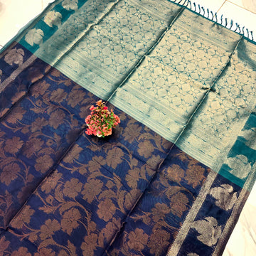 Premium Linen Brasso Silk Saree