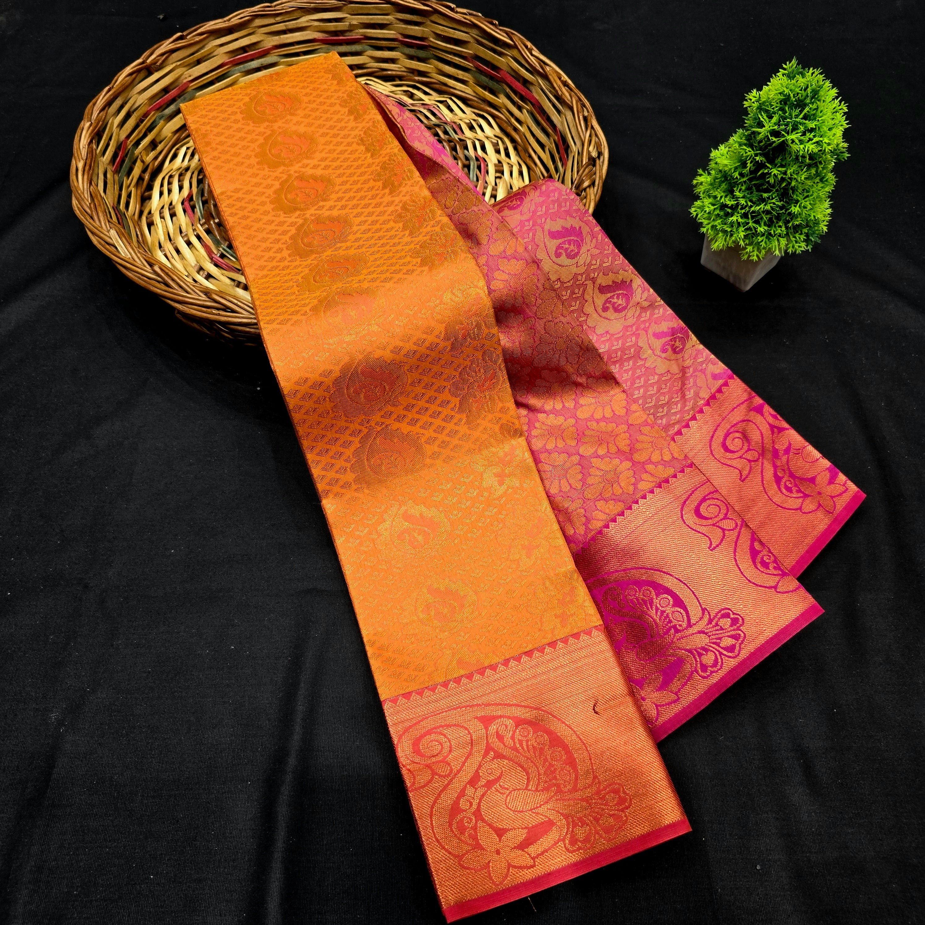 All Self Bridal Saree ( Without Stone )