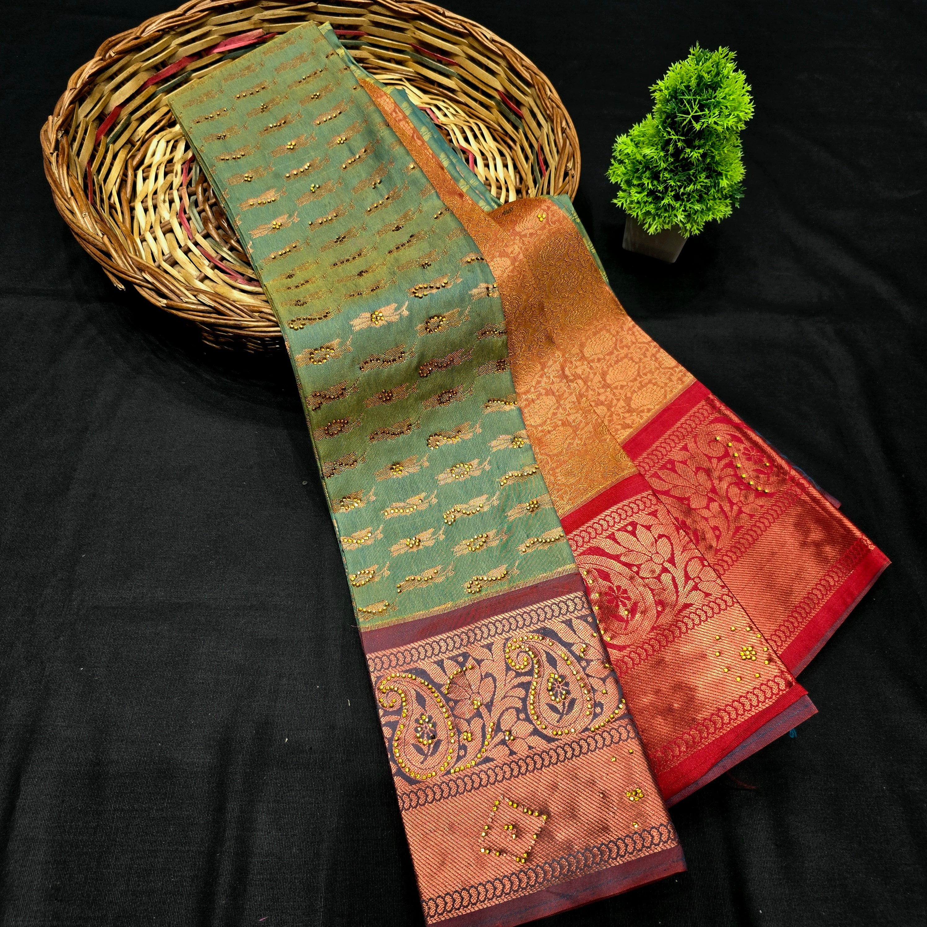 All Self Bridal Saree