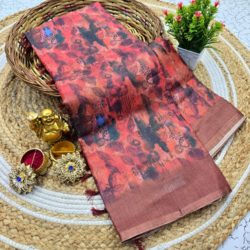 Copper Silk saree