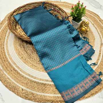 Elegant Checked Silk Saree