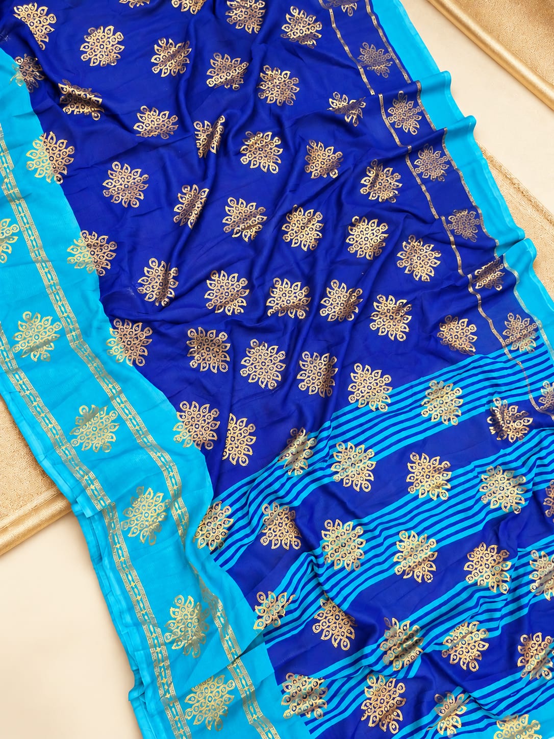Diwali Special Kolam Silk Saree