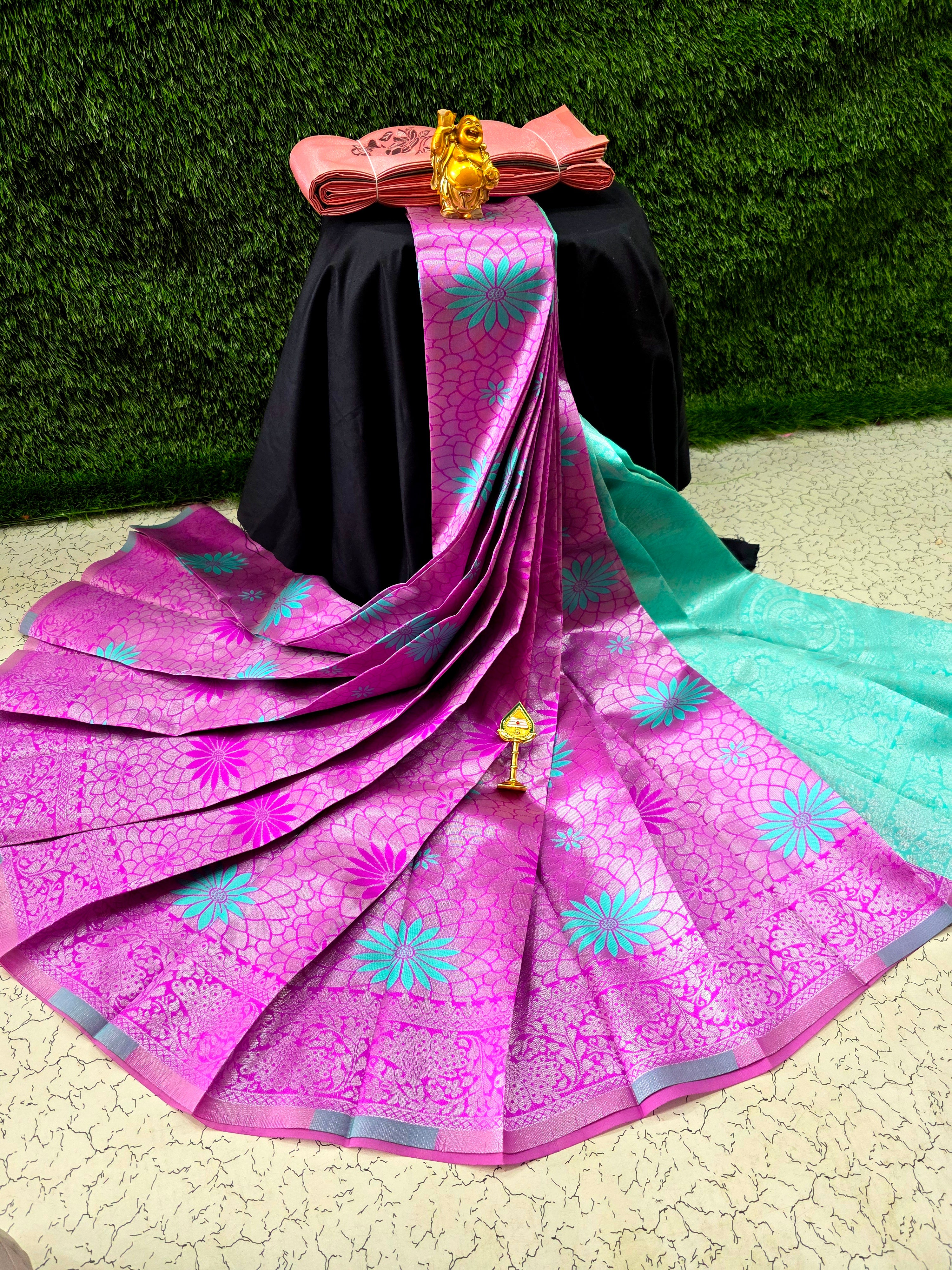 Laxmi Kubera Semi Silk Saree