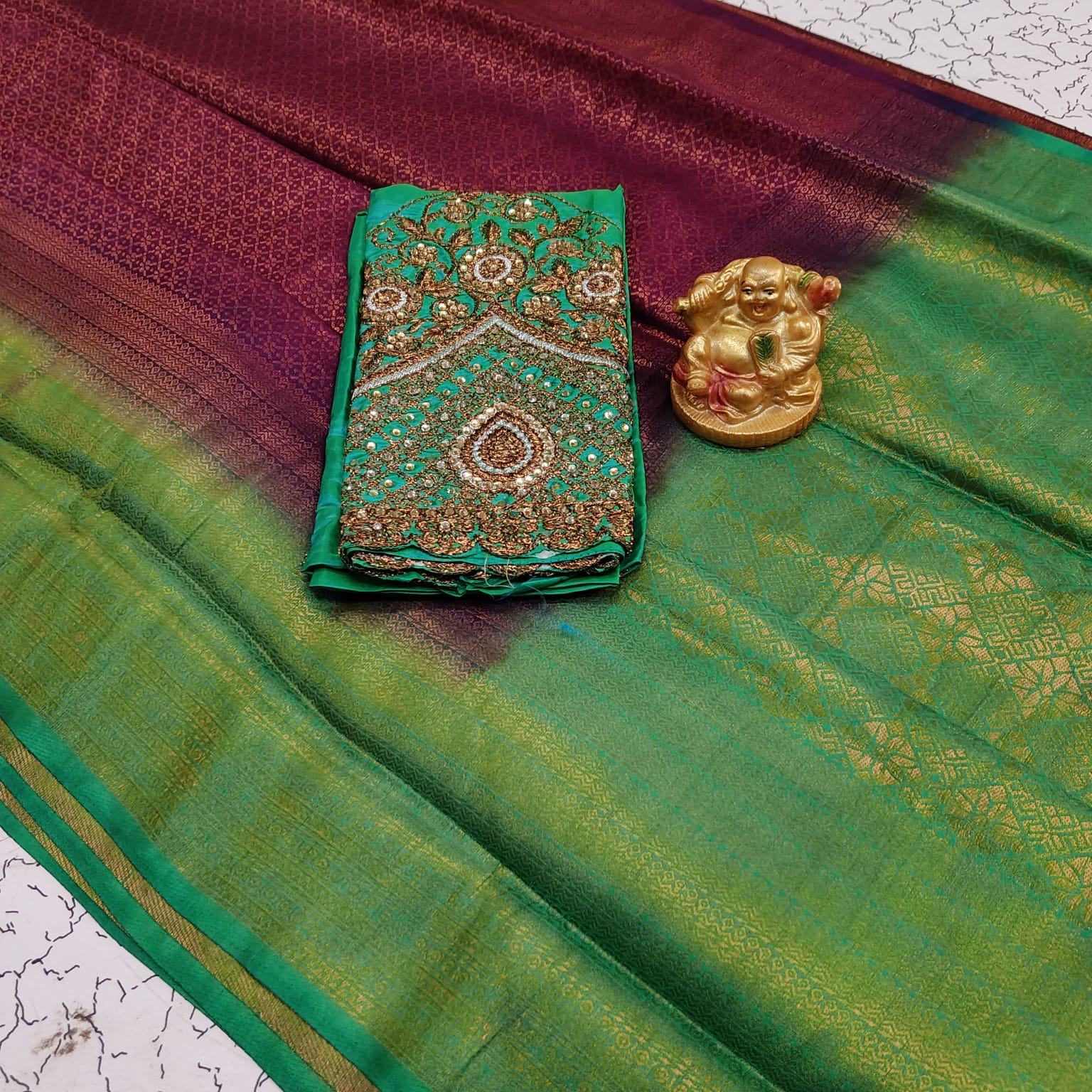 Softy Blouse work Sarees