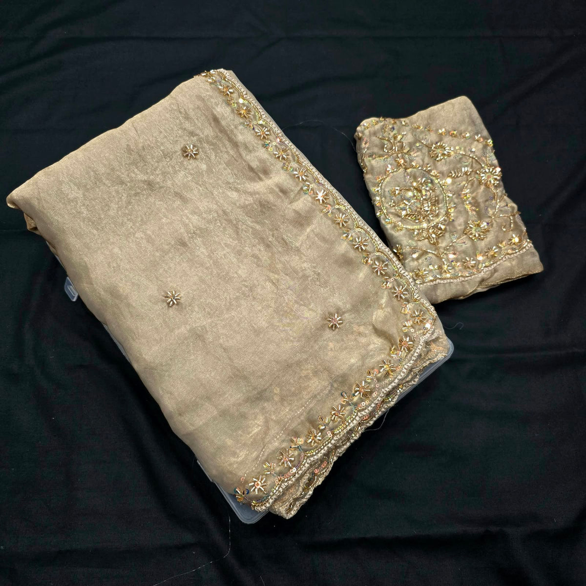 Diwali Special Party Wear Embroidered Organza Saree
