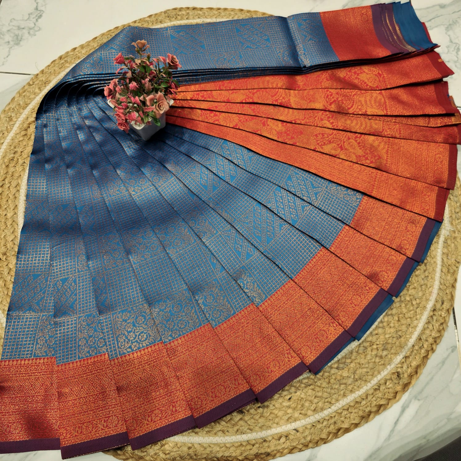 Kubera Checked Silk Saree