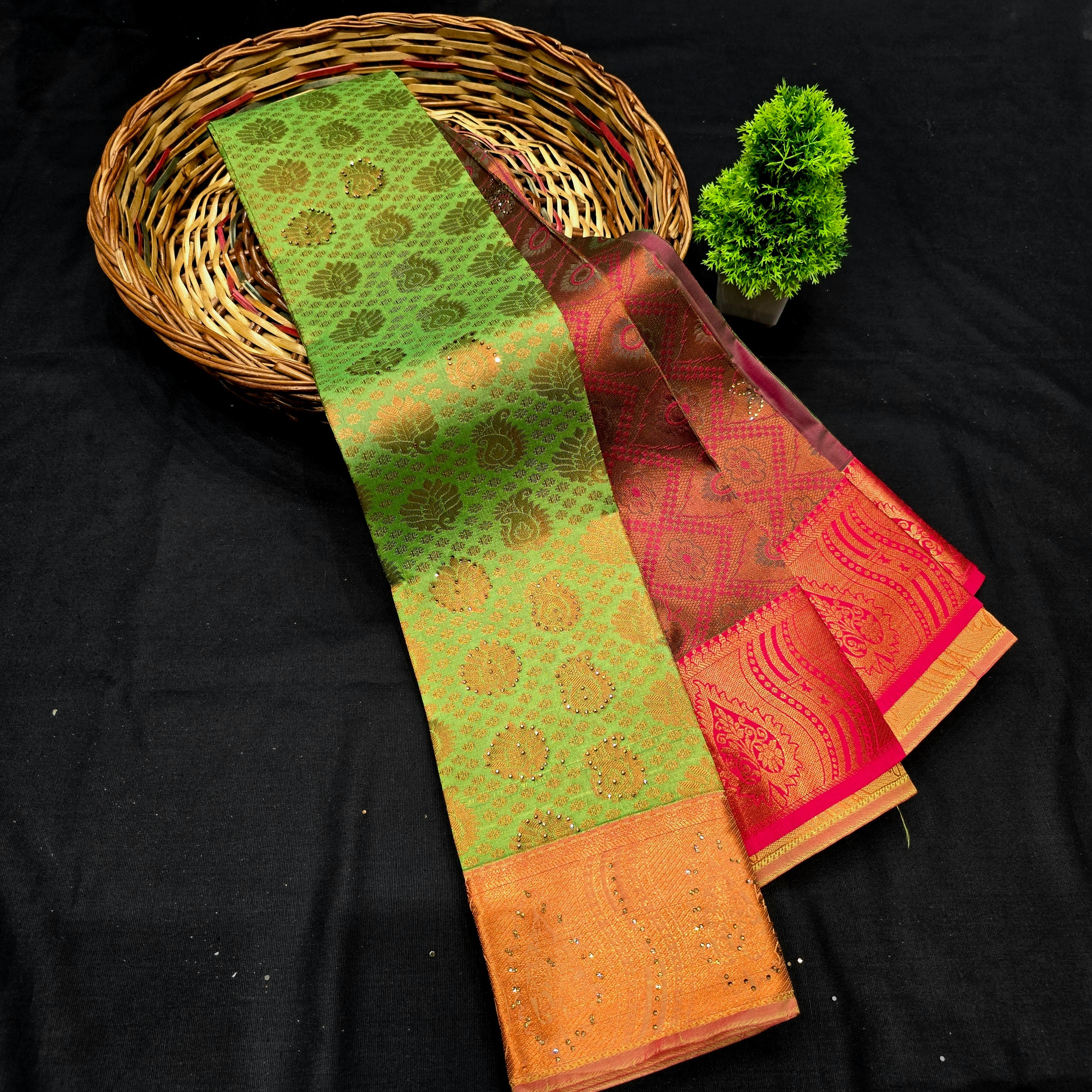 All Self Bridal Saree