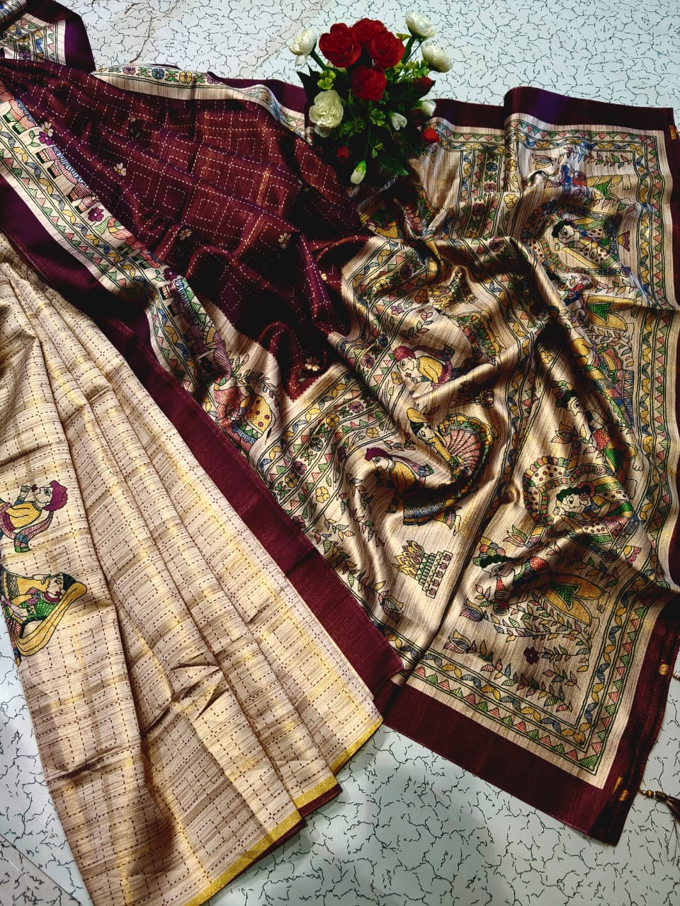 Bridal Fancy Soft Kalamkari Saree