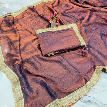 Space Silk Saree with Stone Work