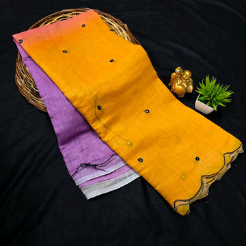 Trendy Mirror Work Saree