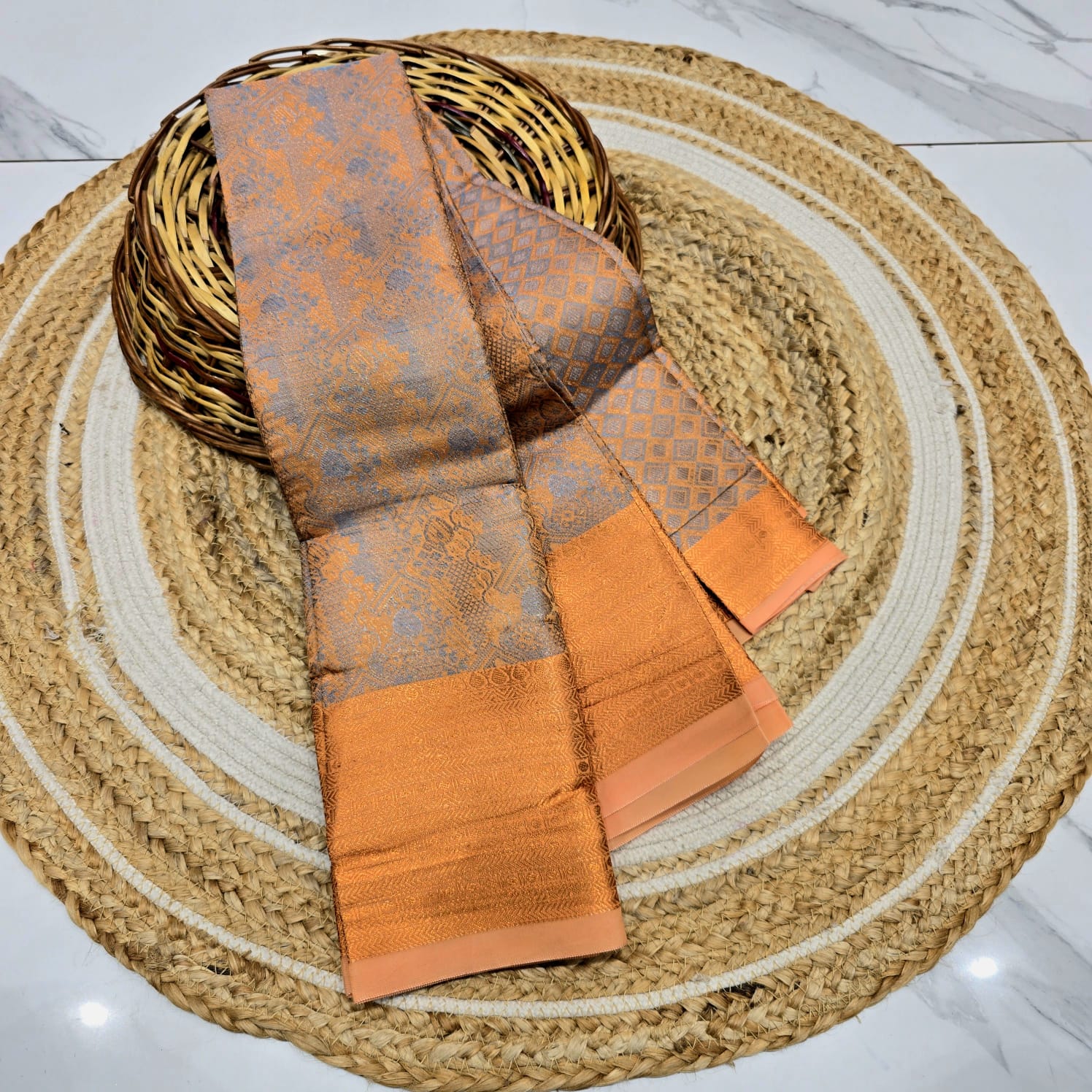 Offer Jacquard Silk Saree ( Same colour only dispatch )