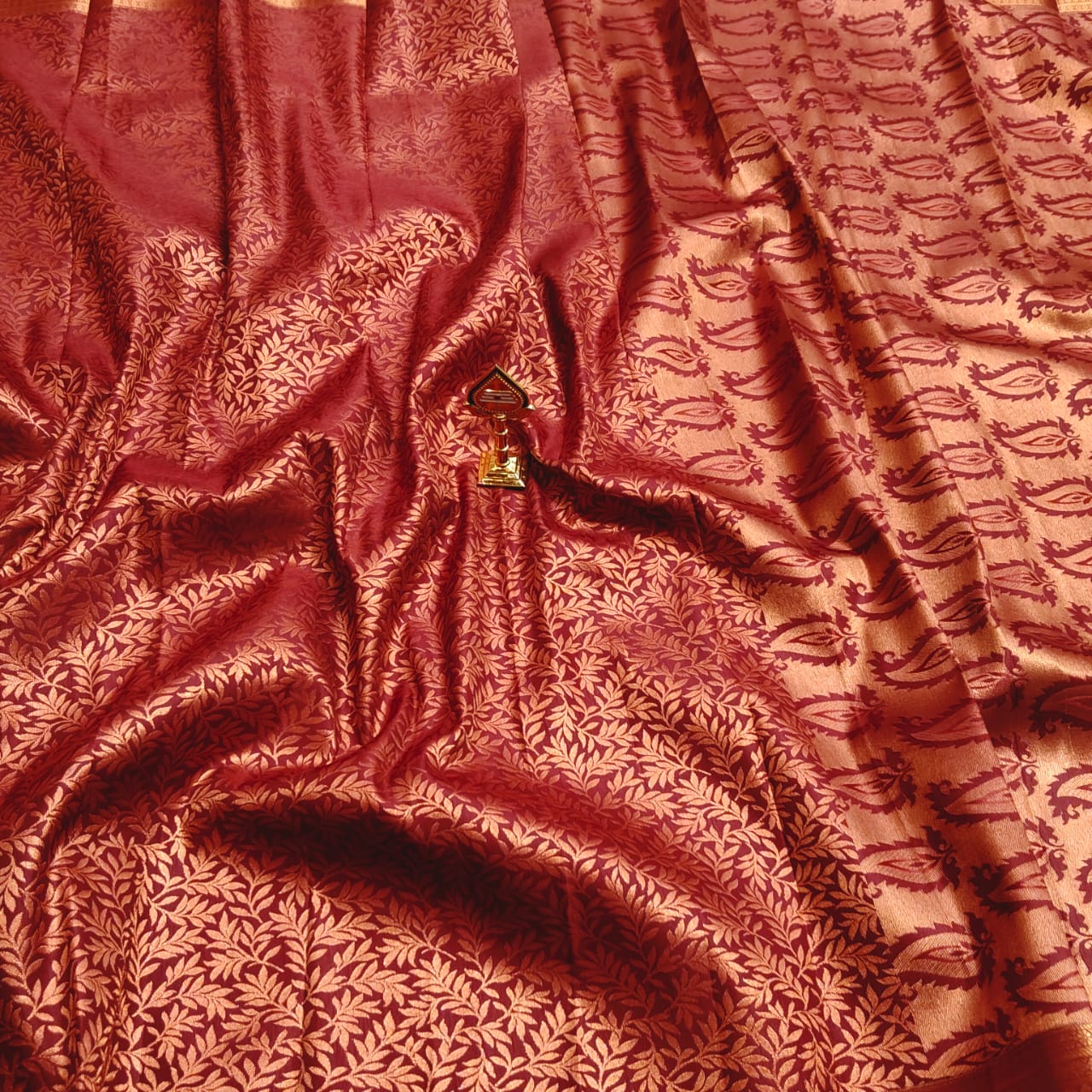 Copper All Self Sarees