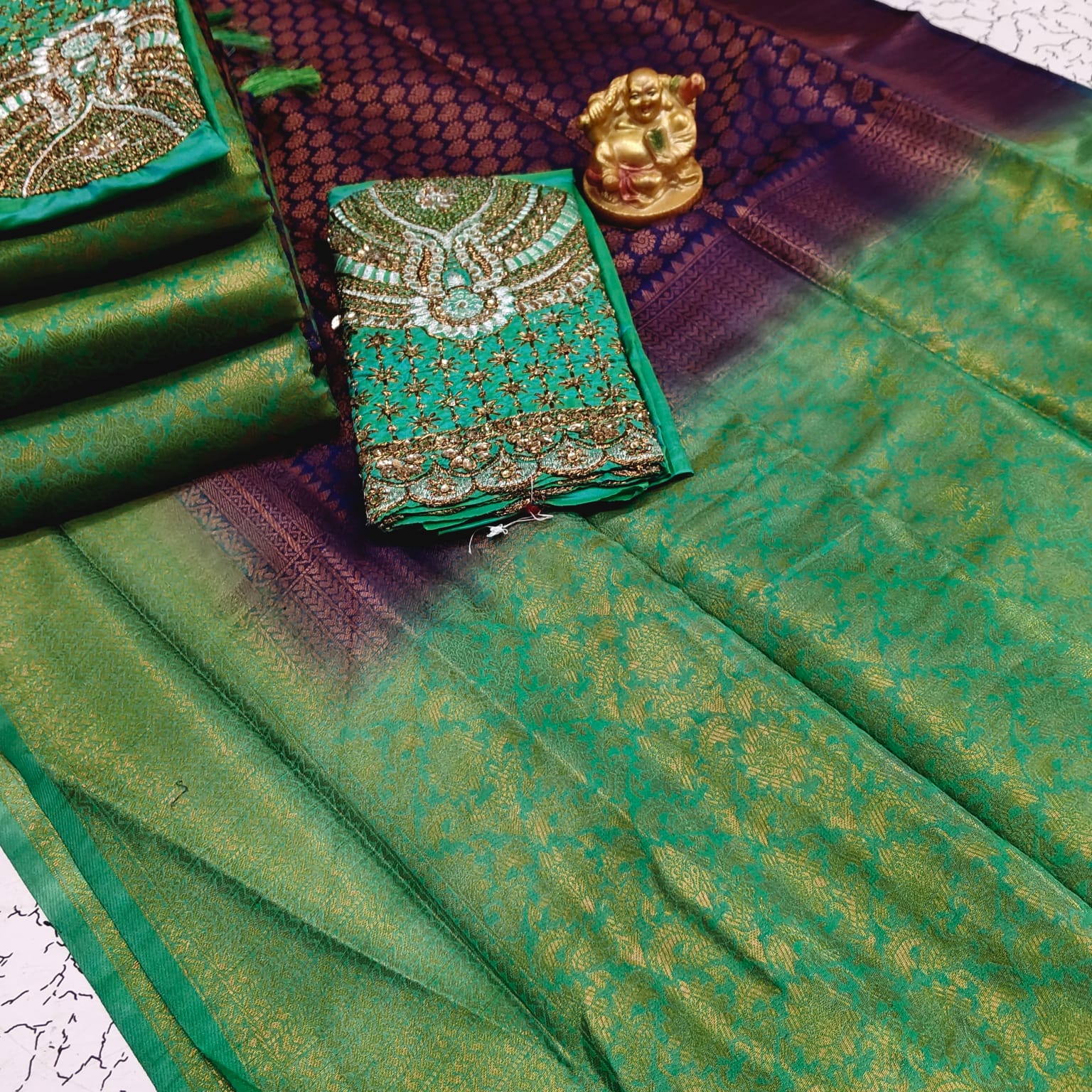 Softy Blouse work Sarees