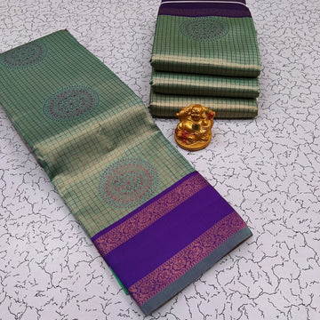 Kubera Fancy Checked Sarees